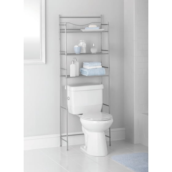 Mainstays 3Shelf Bathroom Space Saver, Satin Nickel Finish Walmart.com Mainstays 3Shelf Bathroom Space Saver, Satin Nickel Finish Walmart.com